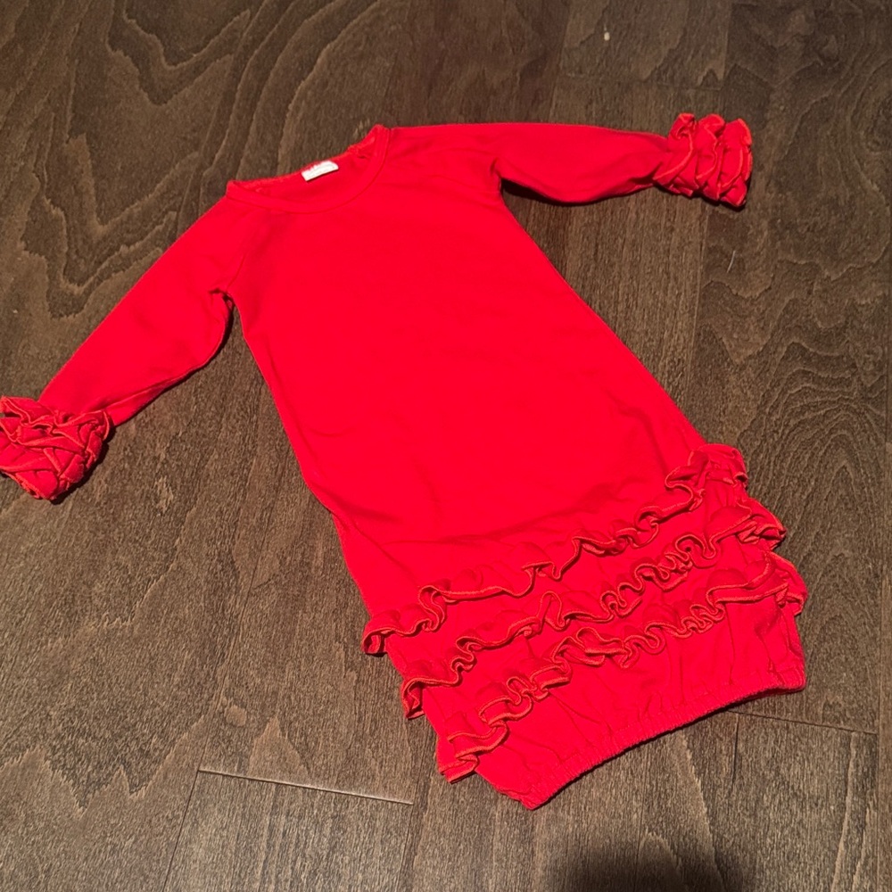 Source Unknown Vibrant Red Ruffle Dress